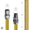Flextron Gas Line Hose 3/8'' O.D.x18'' Len 1/2" FIPxMIP Fittings Yellow Coated Stainless Steel Flexible FTGC-YC14-18C - alternate 3